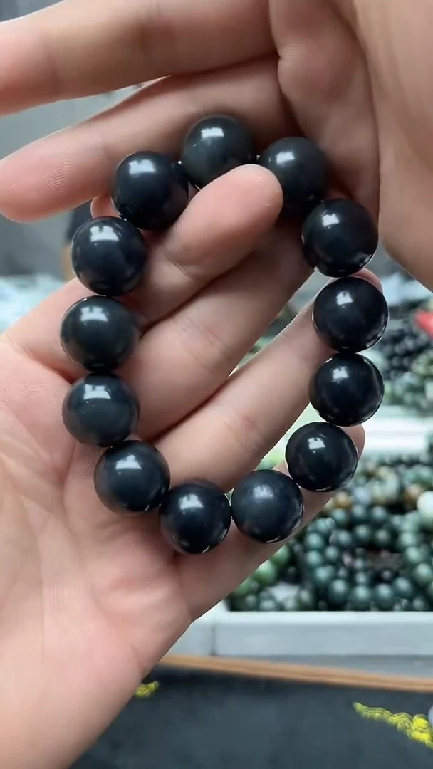 手串未镶嵌和田玉聚墨青花18