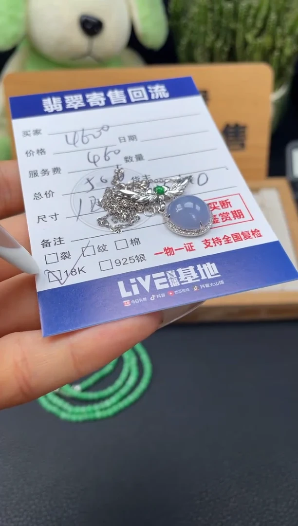 颈饰18K金镶嵌翡翠10149066