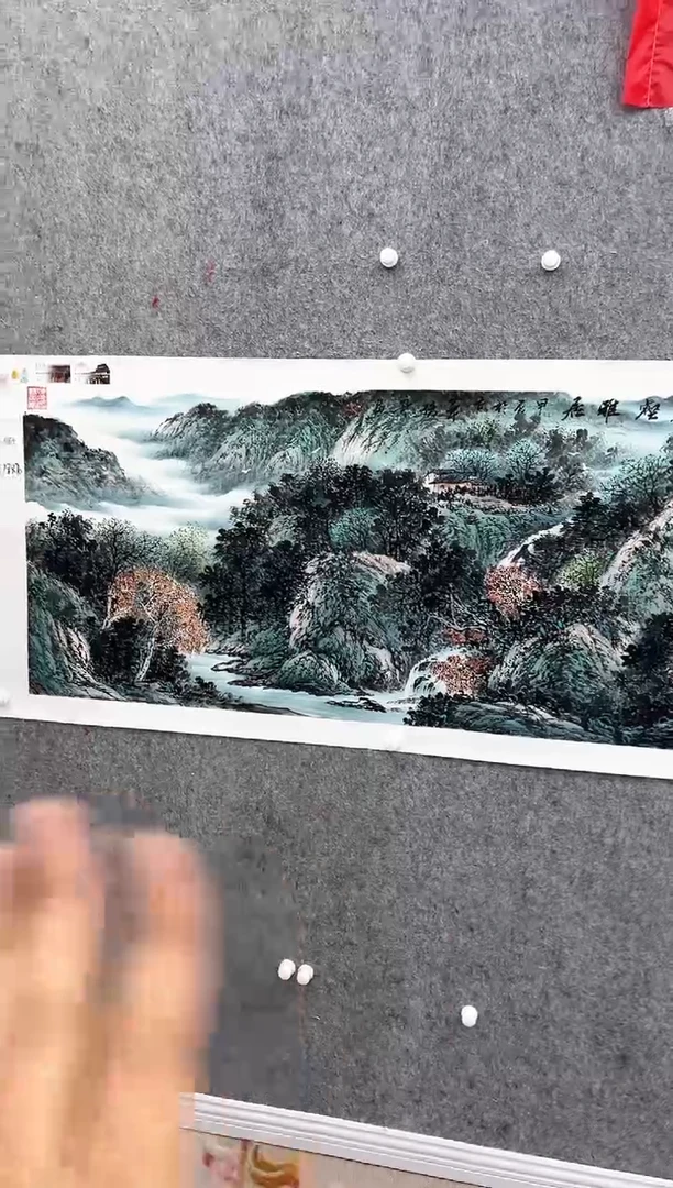 国画张传亭老师的红袍作品