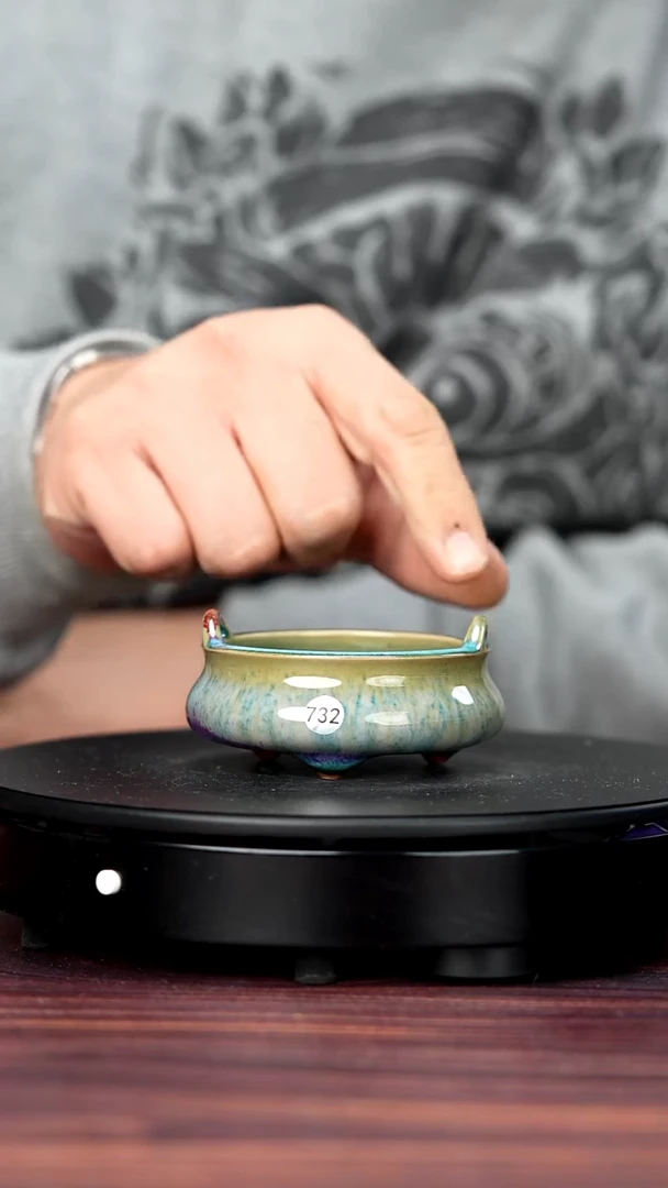 其他瓷@***生#李盼龙一级品原矿钧瓷桥耳宣德炉