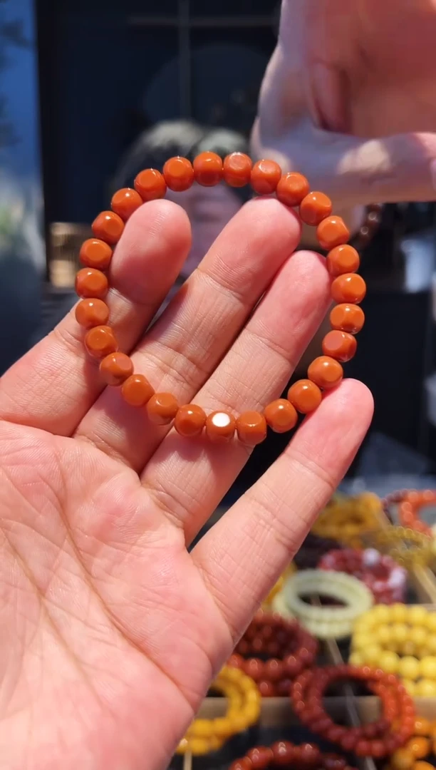 未镶嵌手链南红玛瑙7+单圈