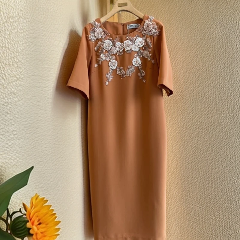 RENIYA原创设计师品牌2025气质优雅时尚连衣裙