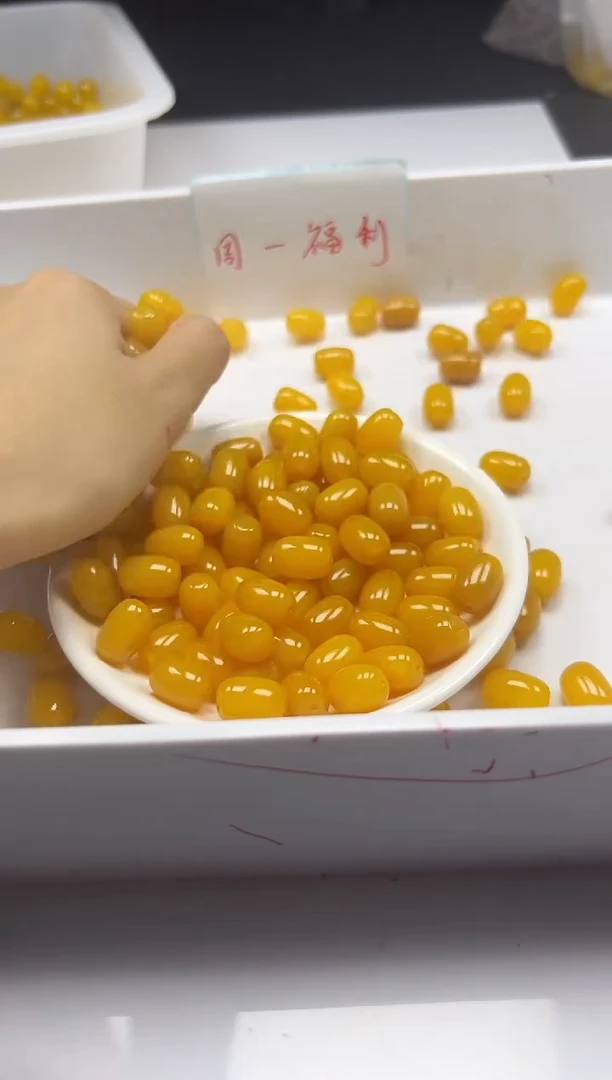 玛瑙/玉髓颈饰未镶嵌w1073鸡油黄桶珠14*10mm6颗