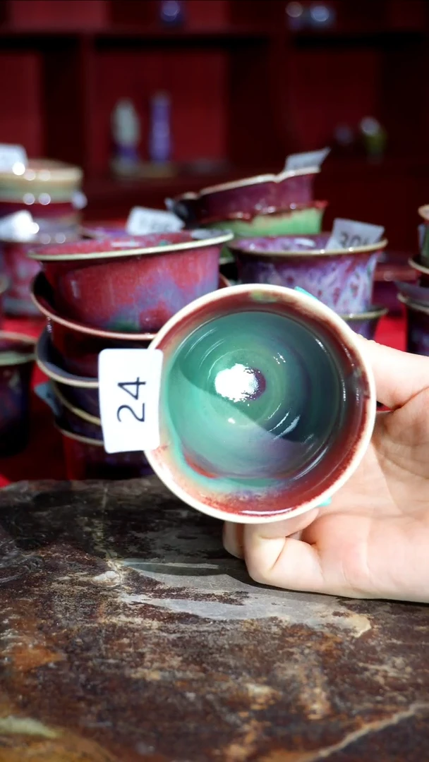 摆件精品窑变钧瓷茶器