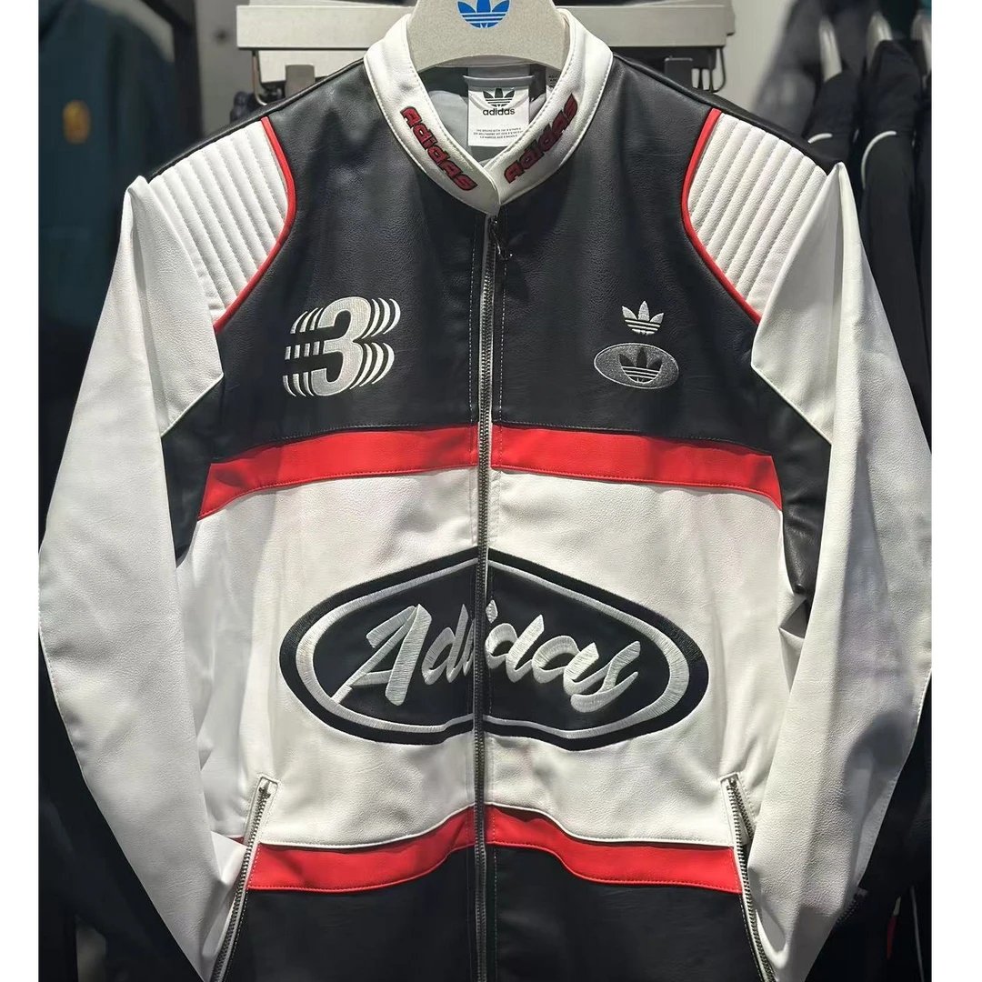 Adidas三叶草时尚潮流机车风运动外套 JM8032