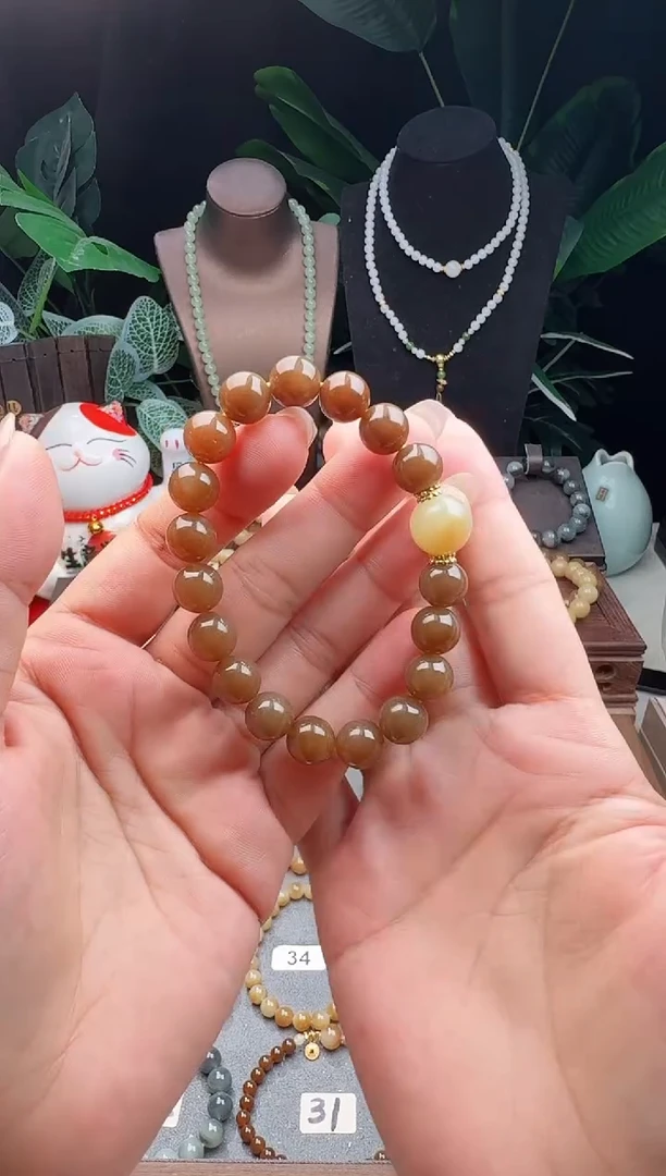 未镶嵌手串和田玉10m左右糖玉手串