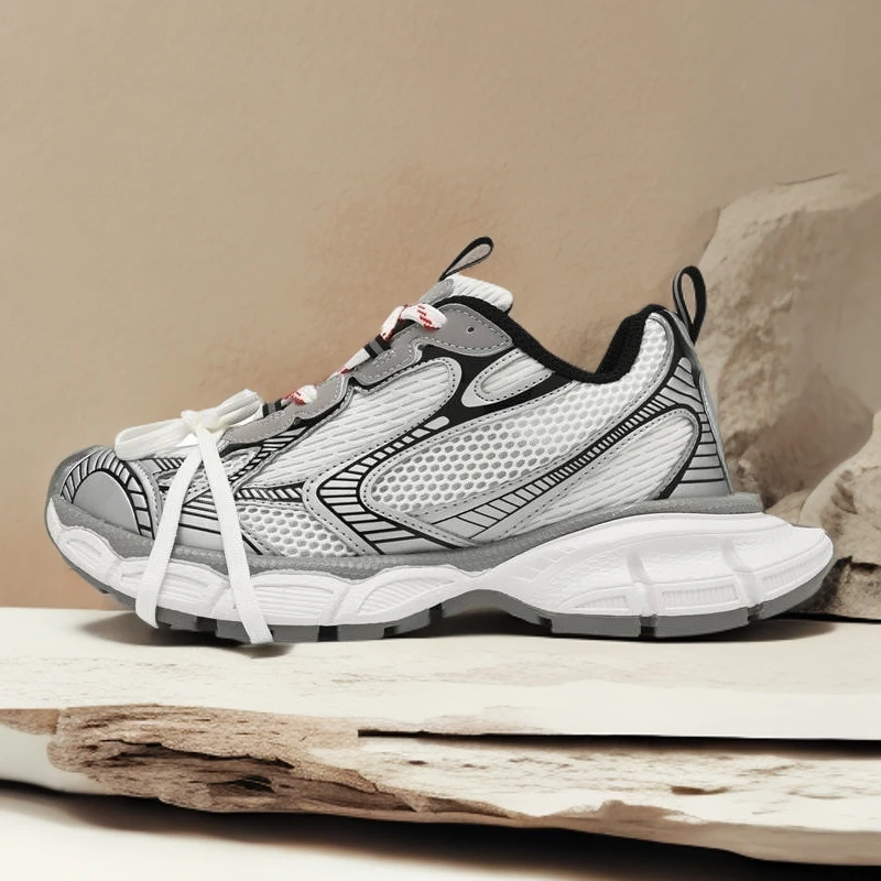 【潮流休闲】老爹鞋做旧夏季厚底透气网面情侣运动休闲鞋3XL