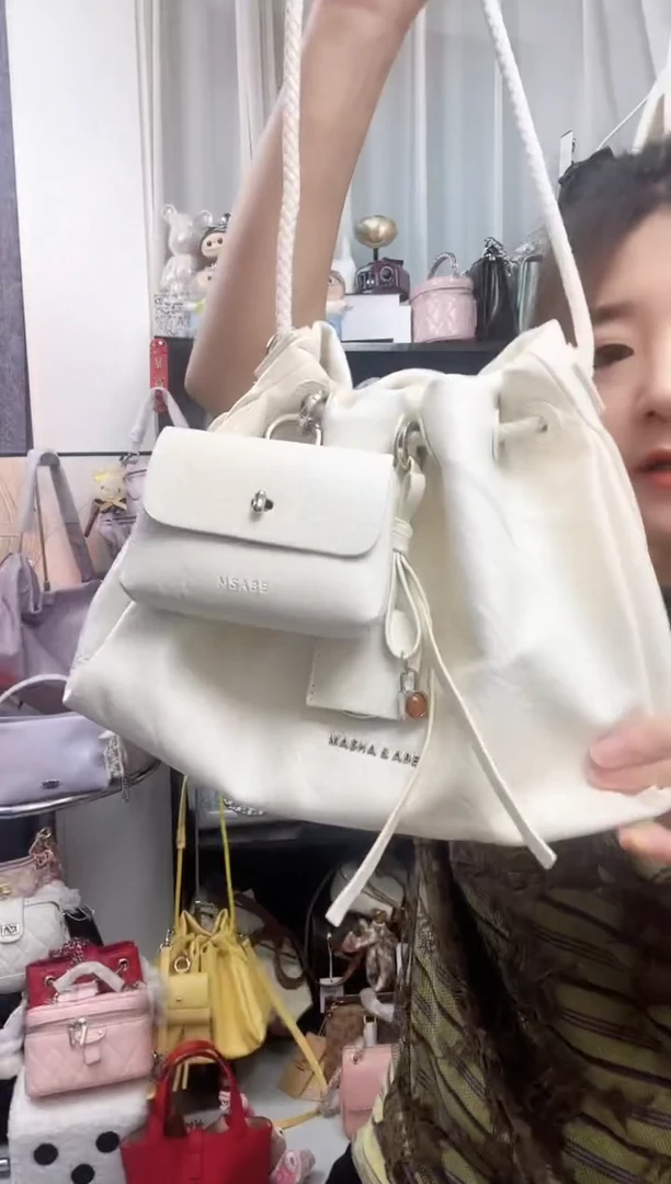 小牛剖层皮革福利款女士单肩包包