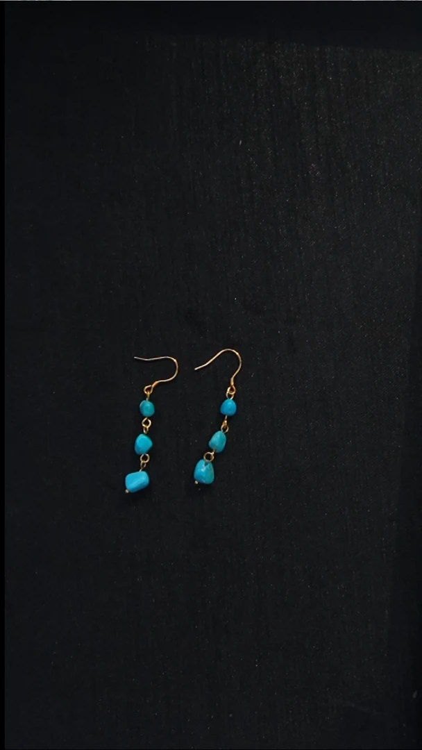 未镶嵌绿松石耳坠发一