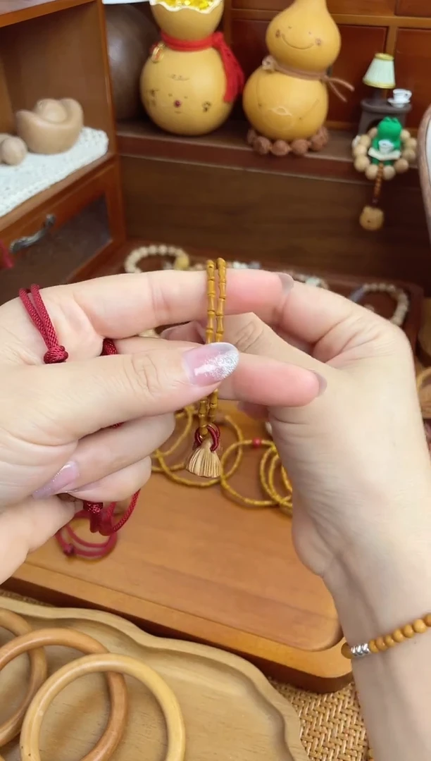 竹节手串一物一拍好运连连款双圈