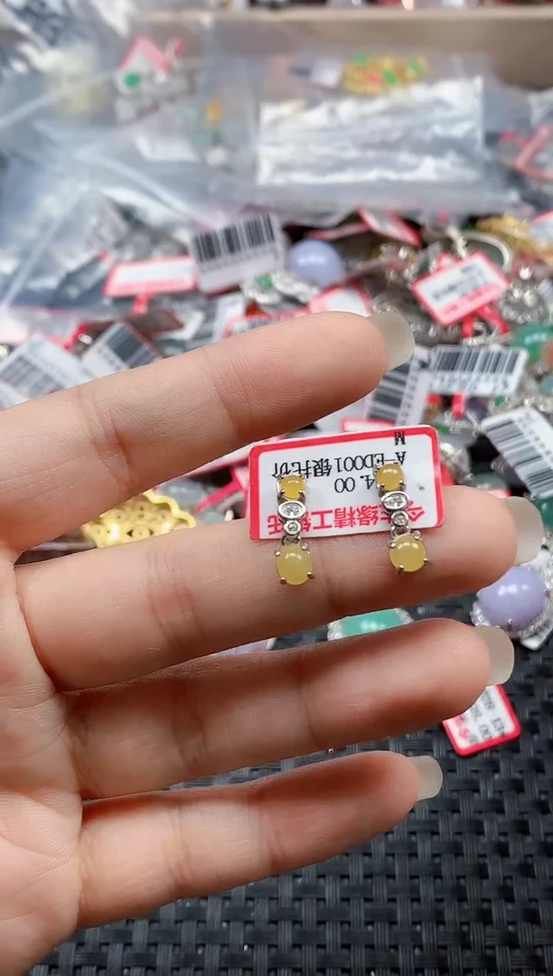 银S925镶嵌戒指翡翠天然A货缅甸翡翠