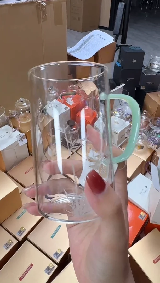 @@禾器晶彩清简杯节节高升浅玉色