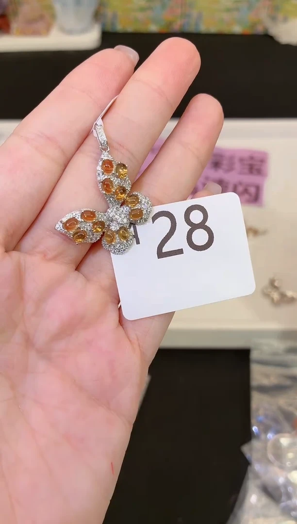 银S925镶嵌珠宝半成品水晶多样性发一A28