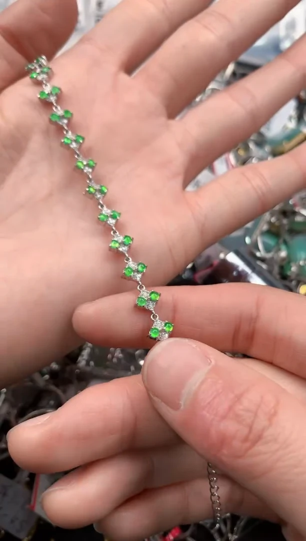 银S925镶嵌戒指翡翠333   8