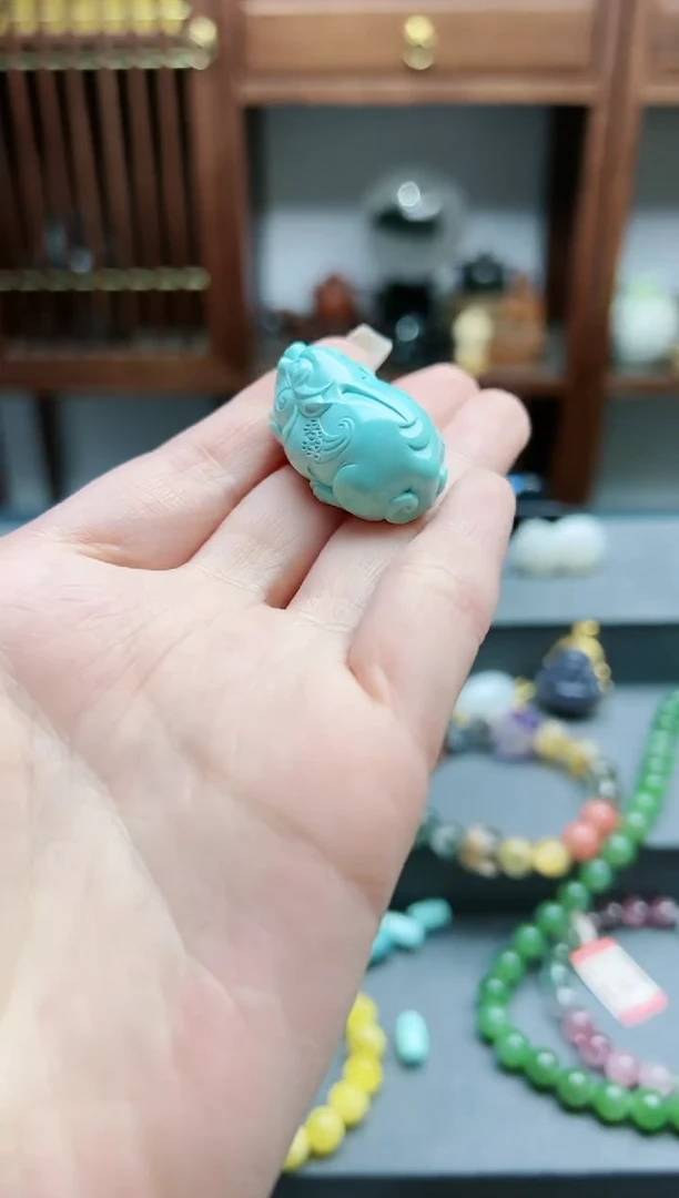 【闪购商品】绿松石吊坠未镶嵌松石貔貅吊坠*1 GW