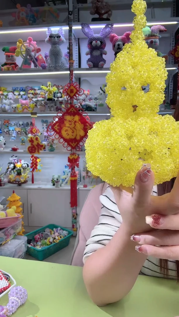 玻璃2975卡4水晶大葫芦材料包1套柠檬黄