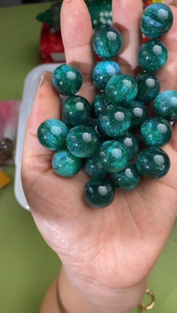 亚克力2784卡16珠子10个星空祖母绿