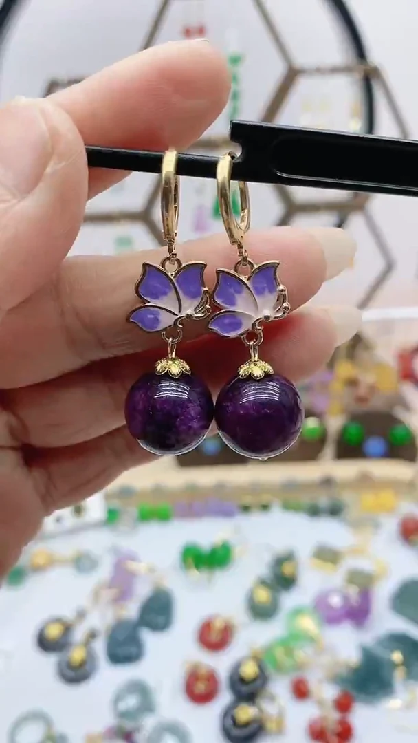 未镶嵌苏纪石（舒俱来）耳饰80