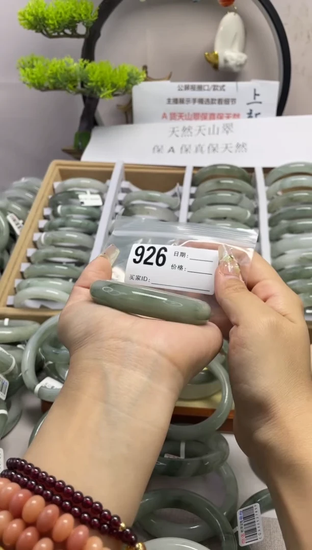 石英质玉（天山翠）手镯未镶嵌926