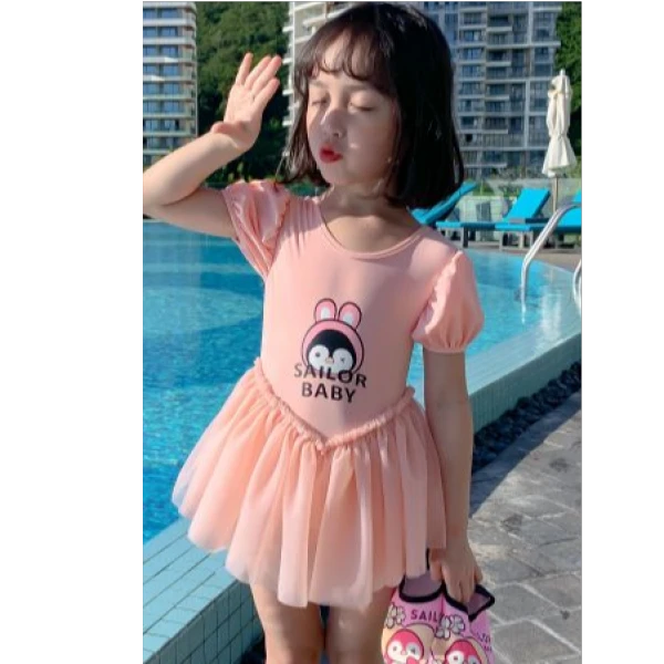 水手宝宝夏季可爱显瘦户外时尚女孩时髦泳衣3056