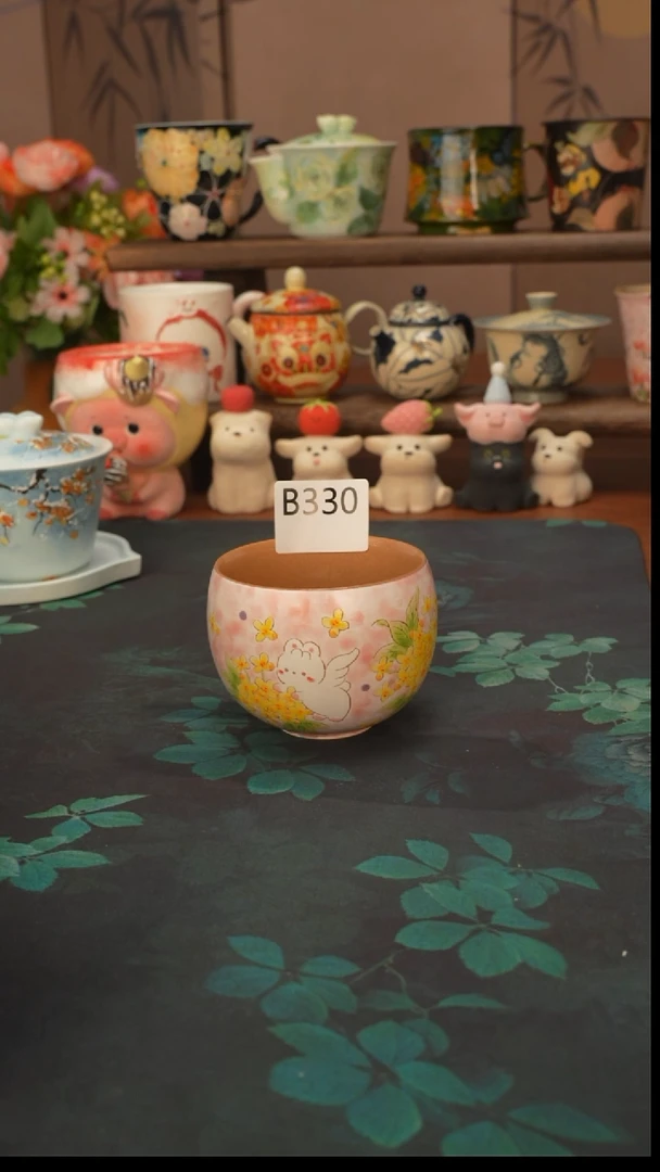 百万  桂花小兔蛋杯330