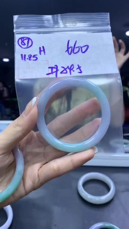 未镶嵌定制翡翠87手镯54.5+660元+拍一发一