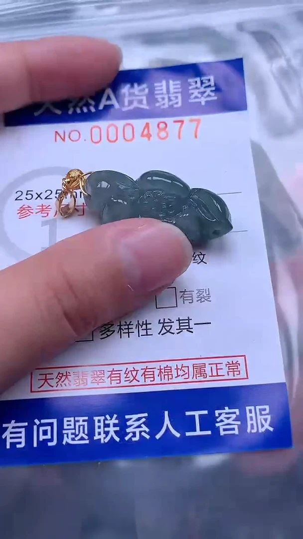 翡翠未镶嵌吊坠(不含链)1