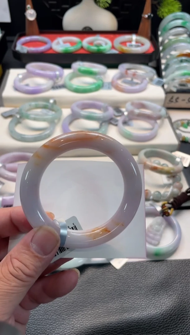 未镶嵌手镯翡翠85号链接 55圆条 有沙眼