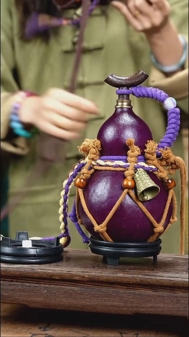 YV015复古网兜款天然酒葫芦（一物一拍）