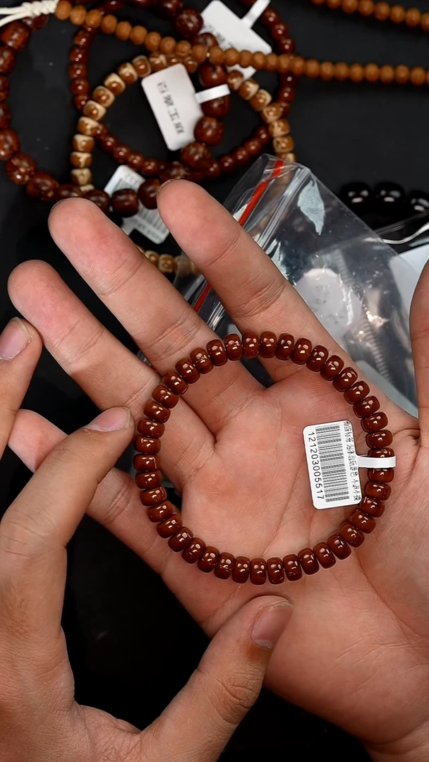 手串紫金鼠緈***笑5517咖皮纯肉实心小肉包卡8x5尺寸带小玉