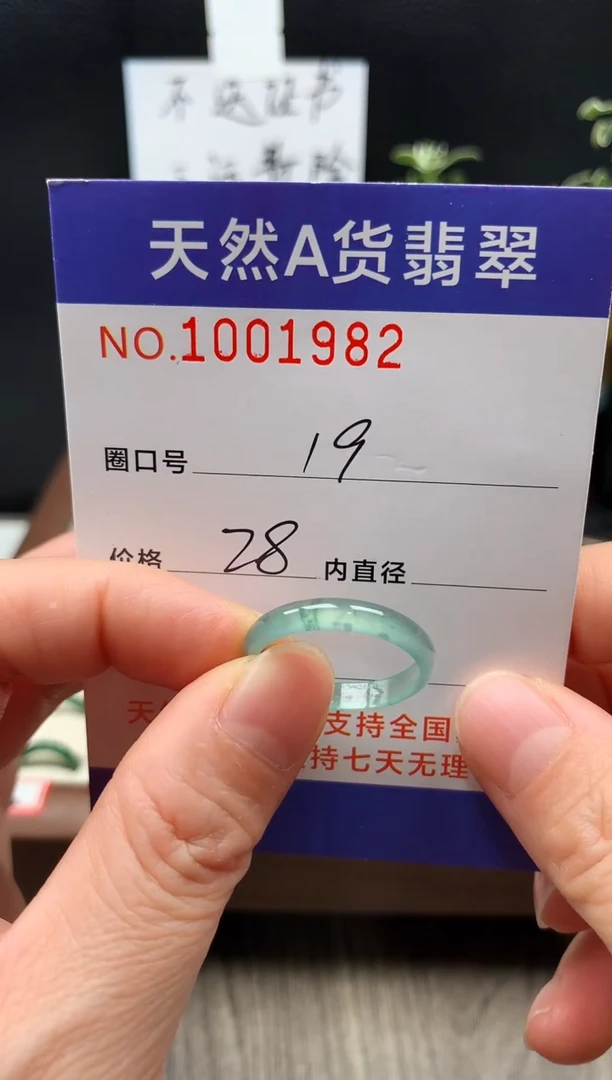 未镶嵌戒指翡翠19#