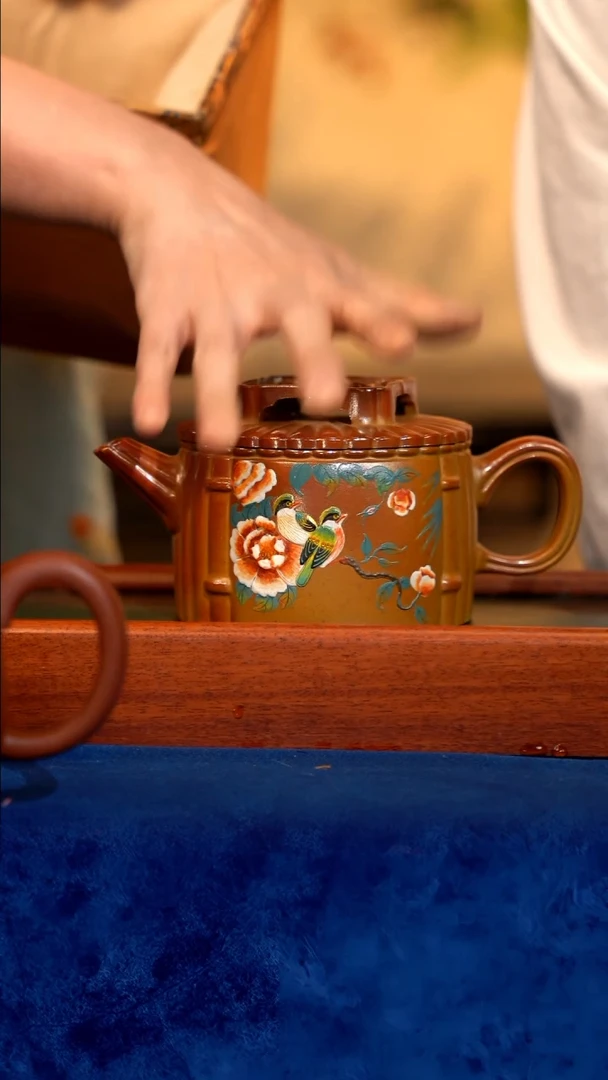 宜兴紫砂 紫砂茶壶 LJY  柴烧 竹汉瓦