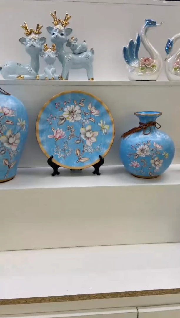 陶瓷玉兰花盘（035）