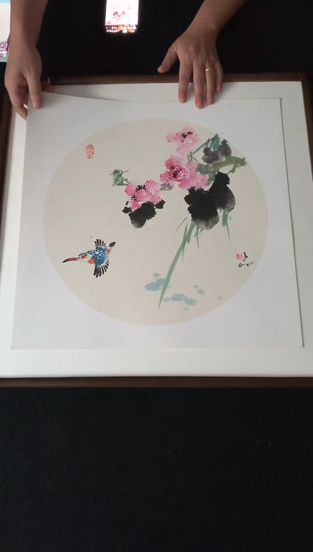 纸本62*62手绘国画作品定制