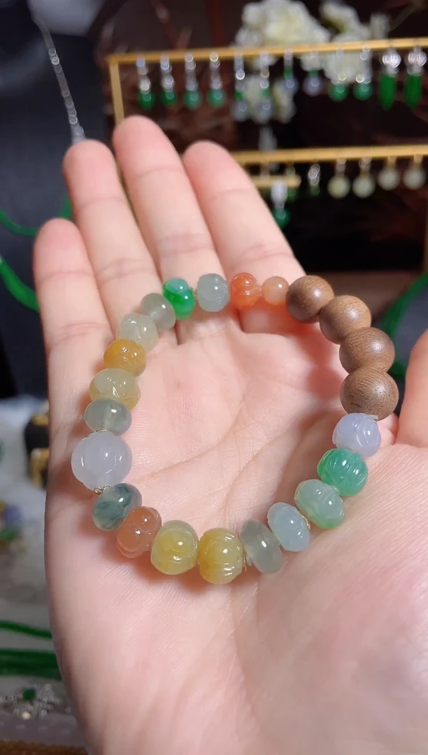 未镶嵌手链翡翠沉香翡翠多宝手串