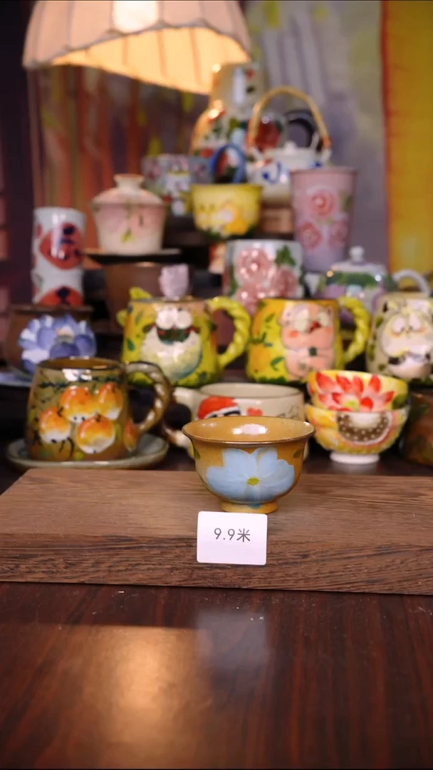 杯子陶泥垚手作 景德镇手工手绘陶瓷器物