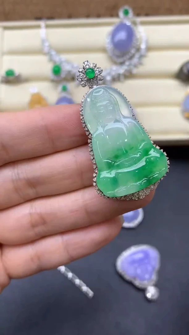 【闪购商品】翡翠颈饰18K金镶嵌691-中国好珍宝