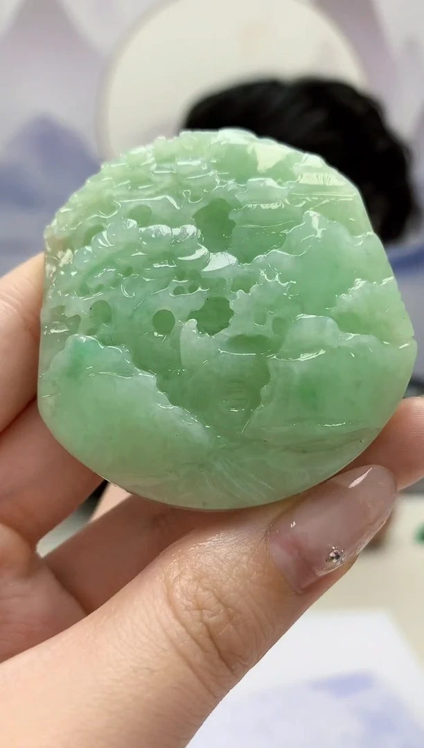 【闪购商品】定制翡翠未镶嵌5145jw-毛货挂件64