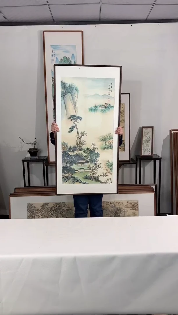 国画手绘*雅居图*62*122cm