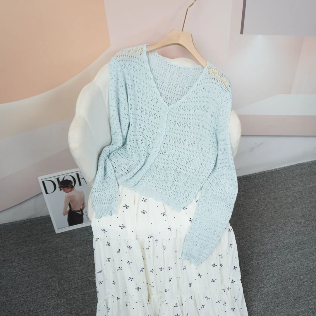 针织镂空百搭开衫