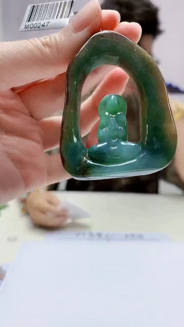 定制翡翠未镶嵌4688zm-毛货挂件30