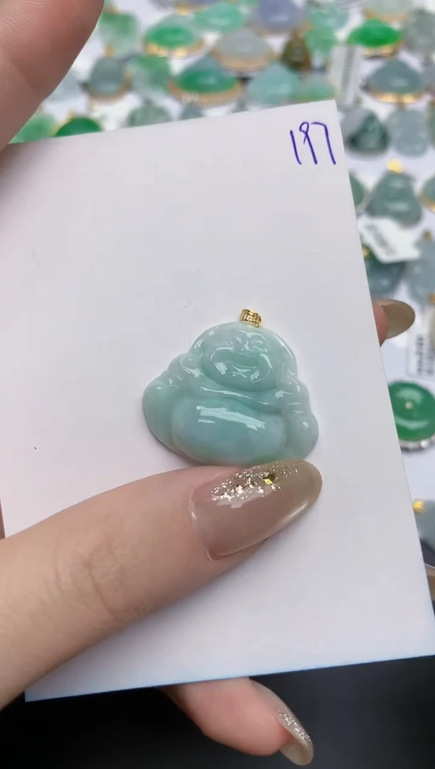 【闪购商品】翡翠颈饰18K金镶嵌天然缅甸翡翠A货