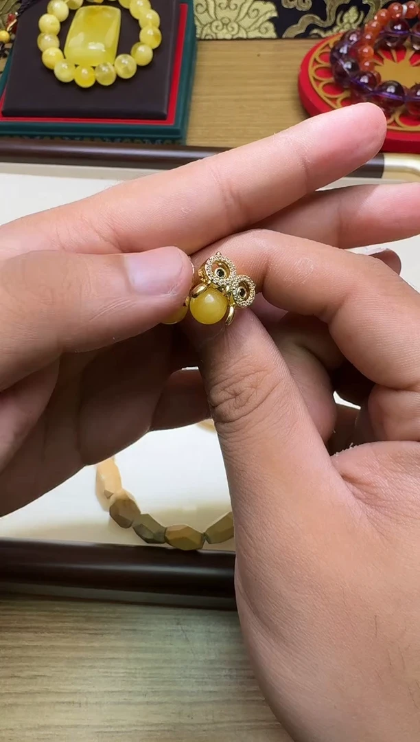 琥珀未镶嵌耳饰多样性发一件 586