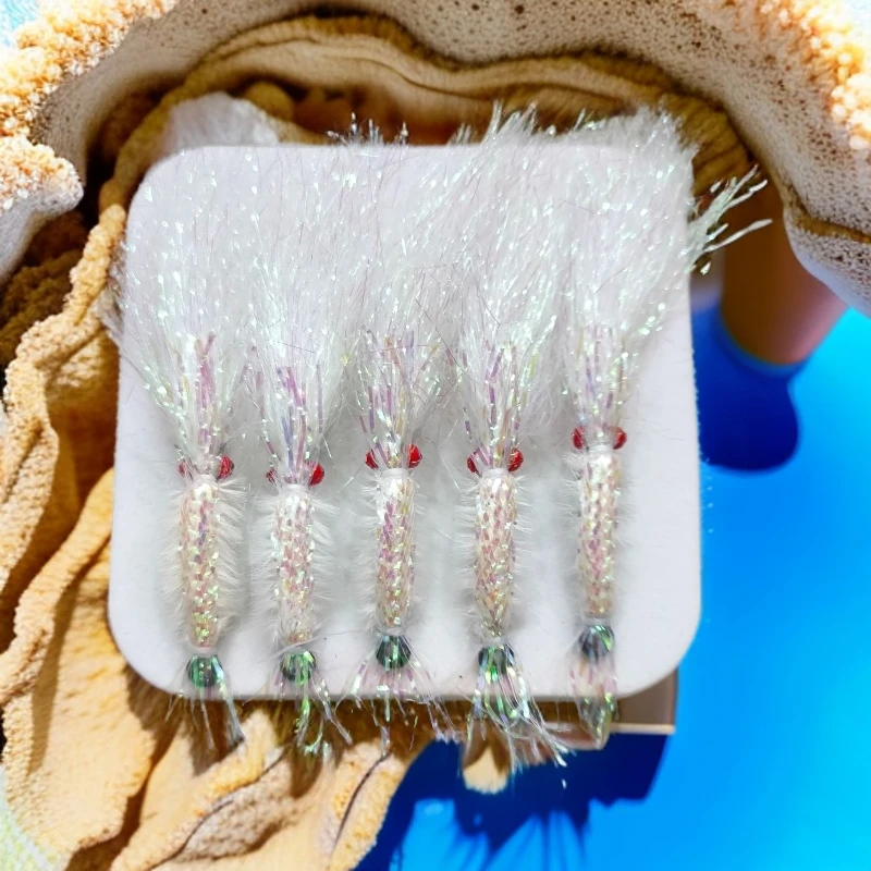 冰丝虾路亚饵银甲虾飞钓红眼青梢红尾翘嘴冰丝虾钓鱼假饵v