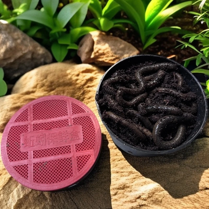 青蚯蚓黑蚯蚓大蚯蚓黄鳝饵料钓鱼盒装顺丰包邮