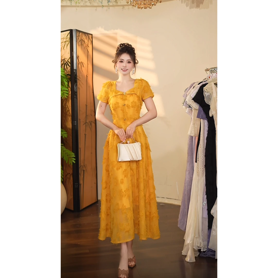 瑞瑞定制-1401（清迈花季）连衣裙G4002