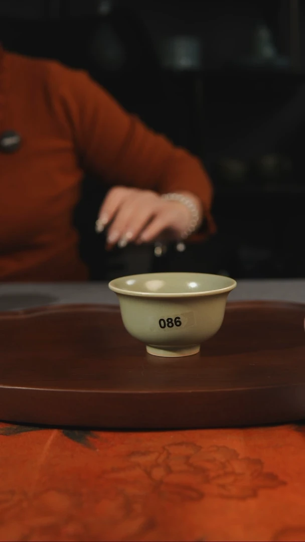 杯子梵*音压手086  柴烧 汝州原产地原矿仿古老釉