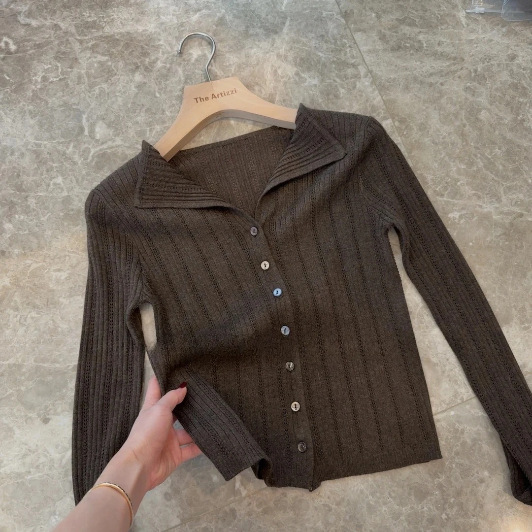 2025年秋冬新款针织毛衣时尚百搭修身长袖上衣女气质短款H8-89