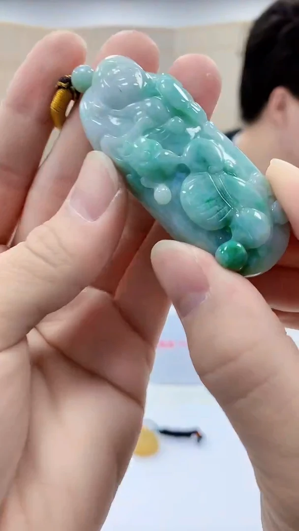 【闪购商品】定制翡翠未镶嵌4688bb-毛货挂件43