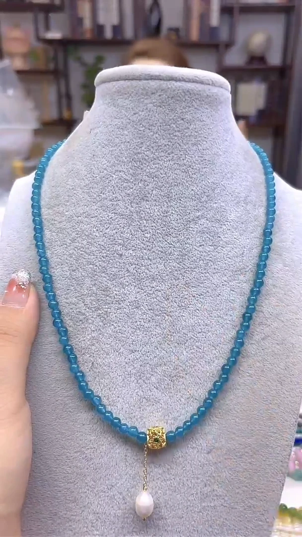 未镶嵌项链天河石DIY款X226